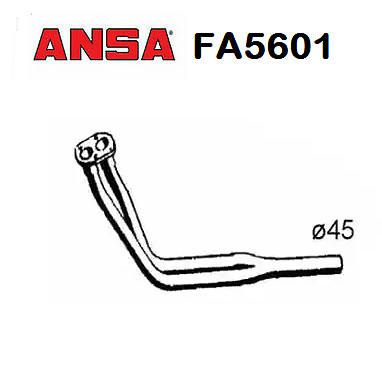 Front exhaust gas hose fiat - front,