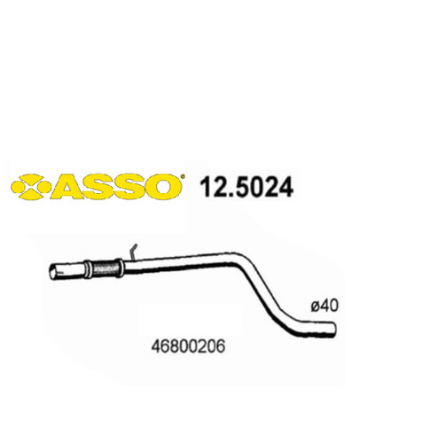 Tubo gas scarico anteriore - tubo,