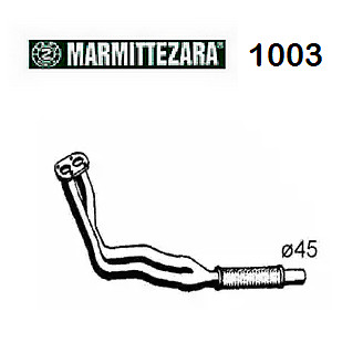Front exhaust gas hose lancia - front,